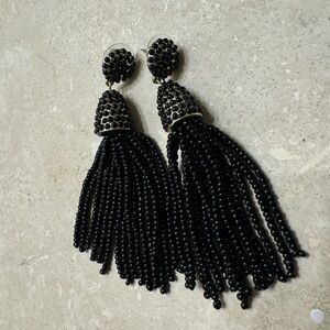 black tassel earrings
